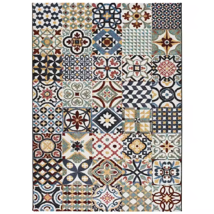 ATTICGO Alfombra de Interior Estilo Geométrico en Multicolor - Moar 16192 | 80x150, 120x170, 140x200, 160x230, 200x290 cm - 1