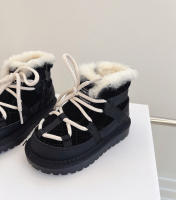 Botas De Nieve Para Niños 2024 Nuevas De Invierno Cuero Genuino Con Piel Suave Calientes Antideslizantes Moda Zapatos Para Bebés Niños Y Niñas 1-6 Años - details 3