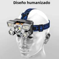 Linterna Frontal LED 5/11 Recargable Por USB Con Batería 18650 Integrada Lámpara De Mano Para Pesca Y Actividades Al Aire Libre - details 13