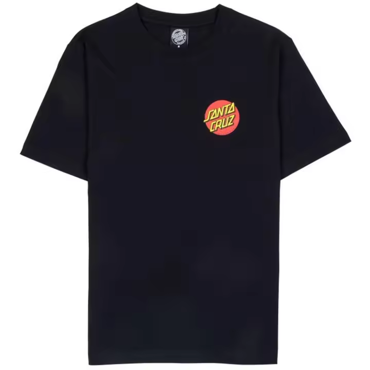 Camiseta de Manga Corta Santa Cruz Classic Dot Chest para hombre en color negro - 1