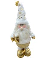Decoración navideño, GNOMO dorado con gorro y con barba blanca, 45 cm, santa claus dorado, figura de navidad, navidad, papa noel con barba, detalles esmeradas, calidad máxima, - details 0