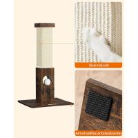 Rascador para Gatos de 73 cm, Poste de Sisal Natural con Pelota de Peluche, Protección contra Arañazos para Muebles, Marrón Vintage - details 3