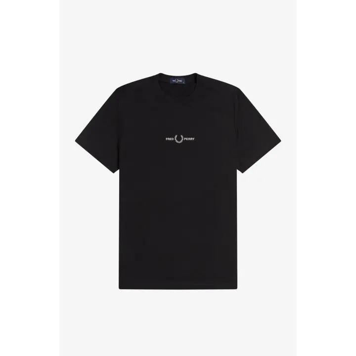 Fred Perry Embroidered Logo T-Shirt Black - 1