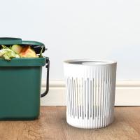 Basurero Redondo Duradero De Diseño Moderno Y Sencillo Para Cocinas Habitaciones De Niños Y Salas De Lavandería Caja De Basura Doméstica De PP - details 0