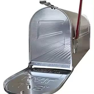 ARREGUI Americano E2101A Buzón Exterior de Aluminio de Estilo Americano | Buzón Americano | Buzón para Pan, Periódicos, Sobres Grandes y Correo | Buzón Panera | Gran Capacidad | Anticorrosivo | Plata - 1