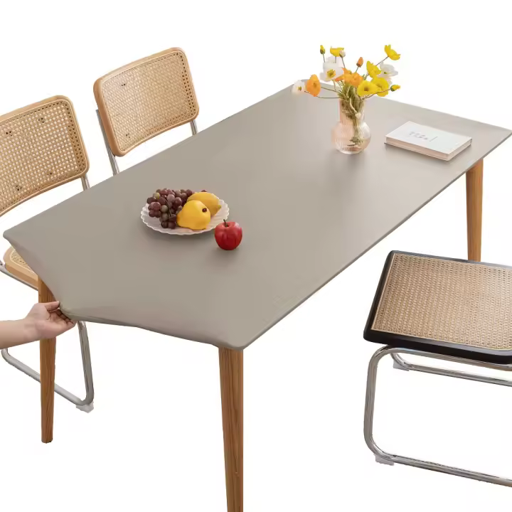 Mantel De Cuero Impermeable Con Cinta Elástica Para Mesa Cuadrada O Rectangular Protector De Mesa Para Uso En Casa Boda Y Fiesta - 1