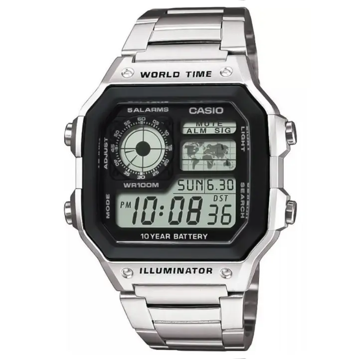 Reloj Digital Vintage Casio AE-1200WHD-1A Original Nuevo para Hombre - 1