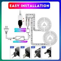 Tira De Luces LED Inteligente Bluetooth 24V Luz De Cadena LED Sin Cable 5050 SMD Para Dormitorio Casa Techo Control Con APP DuoCo - details 1