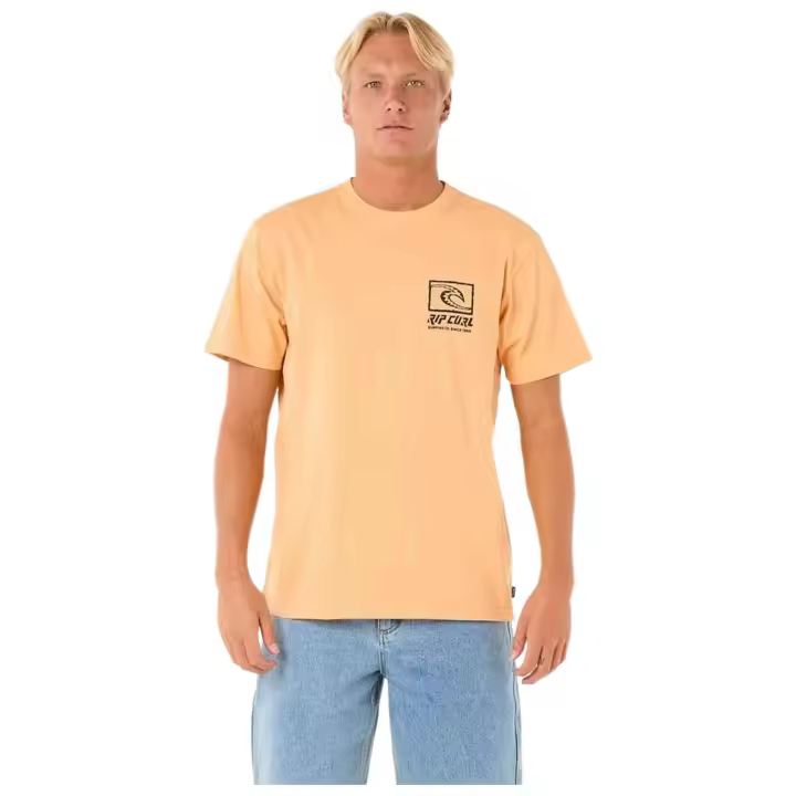 Camiseta de Manga Corta Rip Curl Raw Energy Trad para hombre en color naranja - 1