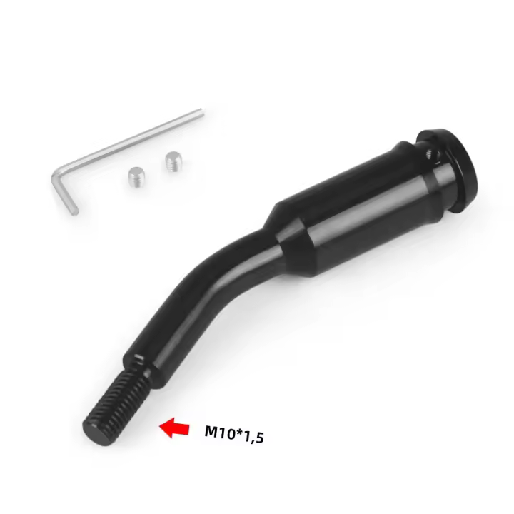 M10*1.5 Extensión Corta De Cambio De Marchas Con Adaptadores Internos M12*1.25 Longitud 13CM Acero Aluminio Dynoracing BX102752-BK - 1