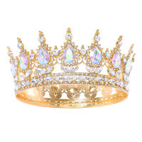 Diademas Redondas De Cristal Fashion Para Princesa Y Reina Accesorios De Cabello Para Boda Tamaño M Para Adultos - details 8