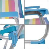 Arcoiris Sillas de Playa 5 Posiciones textileno, Silla de Playa Portátil, Plegable, Aluminio, Reclinable, para Llevar como Mochila, Silla de Exterior (2 Unidad, Rayas Multicolor) - details 5
