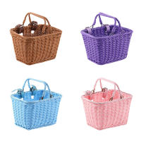 Cesta De Bicicleta Tejida a Mano De Rotan Almacenamiento Para Manillar Frontal Para Niños Y Adultos Bolsa Portabagajes Para Ciclismo - details 10