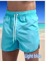 Pantalones De Baño Hombre Verano 2024 Moda Surf Low Waist Transpirables Para Playa Material Poliéster Monotono - details 7