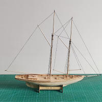 Modelo De Barco De Madera DIY Ben Jamin W. Latham 1:87 Decoración De Escritorio Clásica Para Hogar Asamblea Manual Incluida - details 8