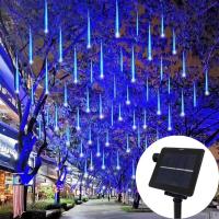 Luces De Meteorito LED Solar Para Jardín Navidad Y Fiesta Decorativas Impermeables De Lluvia De Hidrometeoritos 30/50CM Con Cadena De Luces Faeirys - details 3
