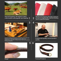 Collar De Cuero Genuino Duradero Para Perros Medianos Y Grandes Collar De Entrenamiento De Ahogo Para Labrador Y Aleman Shephard Negro Marrón - details 6