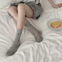 Calcetines Para Mujer Verano Primavera Malla Transpirable Diseño Espots Delgados Cómodos De Algodón Puro Con Borde Volcado - details 7