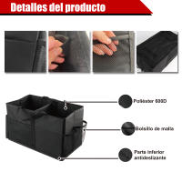 Bolsa de Almacenamiento para Coche - Organizador Plegable con Bolsillos Laterales y Malla Frontal | Material Resistente y Duradero | Multiusos para Coche, Hogar, Viajes y Camping - details 3