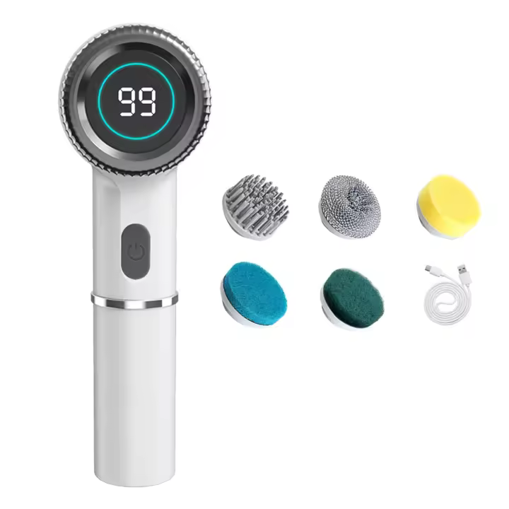LED recargable, sin cables, sin cables con 5 cepillos de cepillo intercambiables - 1