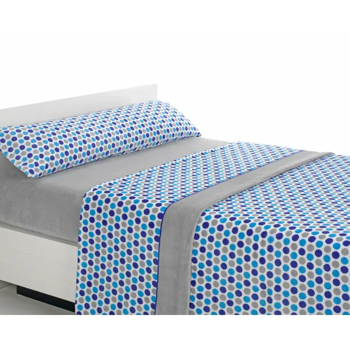 SABANALIA - Juego de sábana de coralina Happy (Disponible en varios tamaños y colores) - Máximo confort y protección contra el frío - 240 grs/m² - 100 % Microfibra de Poliéster - 1