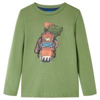 Camiseta infantil de manga larga color 116 en color Ocre/Caqui - details 1