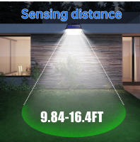 2 Packs De Luces Solares Con Sensor De Movimiento IP65 Impermeables 197 LEDs Para Exteriores 3 Modos Luz Solar Para Pasos Jardín Valla - details 4
