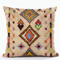 Cubierta De Cojín Cuadrada De Lino Personalizable Estilo Bohemio Turco Para Sofá Y Cintura Suministros Del Hogar 100% Algodón Ecológico - details 1