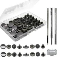 Kit De 12 Piezas De Cierres De Cuero Y Metal De Alta Calidad Con Botones De Tapa Y Rivetes Para Muebles Y Accesorios - details 1