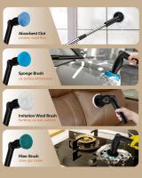 Cepillo De Limpieza Eléctrico Ajustable En Ángulo Con 8 Funciones Herramientas De Limpieza Para Baño Y Cocina Sin Cable - details 4
