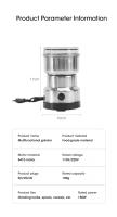 Mini Trituradora Eléctrica De 300ml Ultrafina Para Alimentos Para Bebés Café Especias Pimienta Trigo Molinillo De Granos Con 4 Hojas De Acero Inoxidable - details 6