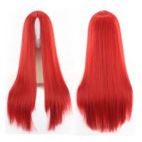 Pelucas Sintéticas De Fibra Resistente Al Calor Larga Y Recta Estilo Anime Para Festival De Música Y Cosplay Con Capa De Red Buckle - details 4