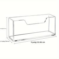 Caja De Pañuelos De Acrílico Transparente 1pc Soporte Para Toallas De Mesa Decoración Para Oficina Hotel Casa - details 6