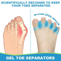 Pexmen Separador De Dedos De Pies Gel Para Hombres Y Mujeres Corrector De Bunion Espaciador De Dedos De Silicona Para Restaurar La Forma Original De Los Dedos - details 2