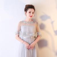 Cayado De Encaje Elegante Y Ligero Para Mujer Para Fiesta Boda Casual Y Noche Estilo Cape Toque Elegante De Tela Gauze - details 9