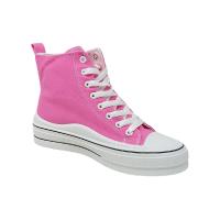 Eva Zorteon- Zapatillas Deportivas Abotinada de Lona para Mujer - Estilo Bamba con Material Textil y Cierre de Cordones - details 10