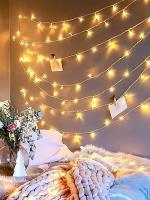 Luz De Enredadera LED Para Fiesta De Boda Y Decoración De Navidad Con 10/20/40/80 LEDS Cadena De Luces Festoon Para Dormitorio Estilo Estrellado Piloto Inalámbrico 3V - details 4