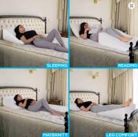 STARLEY-Almohada de cuña de cama para lectura de elevación de pierna de reflujo ácido y soporte de espalda con funda extraíble (40x30x50cm) - details 2