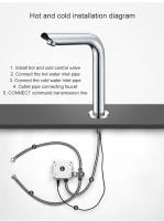 Grifo De Baño Sensor ELLEN ELS8870 Cromado Montado En Plataforma Automático Mezclador De Agua Alto Grifo De Fregadero - details 23