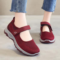 Zapatos Casuales Para Mujer Transpirables De Malla Suave Antideslizantes Ligeros Con Velcro Para Caminar Correr Diario Todas Las Estaciones Zapato Versátil - details 5