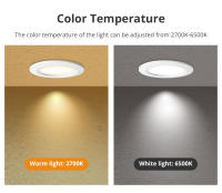 Lámpara De Techo LED Inteligente Zemismart Matter over WiFi CCT Redonda 9W 12W 15W Controlable Con Homekit Alexa Google Home Smartthings App - details 5
