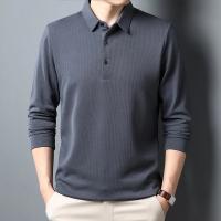 Camiseta Polo Casual Para Hombre Manga Larga Cómoda Verano Top Sólido Antigüedad Estilo Negocios Moda Primavera Otoño - details 7