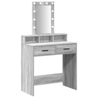 Mesa de tocador vidaXL con luces LED Gris Sonoma 79x41x140 cm - details 1