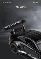 Coche De Juguete Porsche 911 GT3 RS a Escala 1:32 En Metal Con Sonido Y Luz Modelo De Coche Para Niños Regalo Ideal Para Coleccionistas - details 5