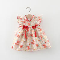Vestido De Verano Para Bebé Niña Con Estampado De Conejo Lindo Cheongsam Ropa De Niños Suave Polyester Talla True Fit - details 2