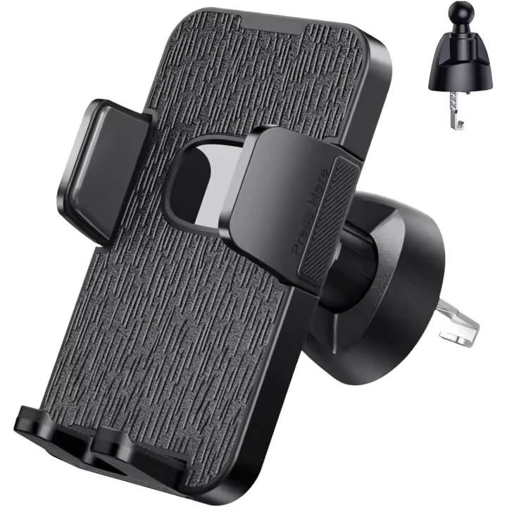 Soporte Movil Coche, Universal Soporte Teléfono Coche para Rejilla del Aire Ventilación con 360° Rotación Ajustable Sujeta Soporte Móvil Télefono para Smartphones de 4,7 a 6,9 ​​Pulgadas - 1