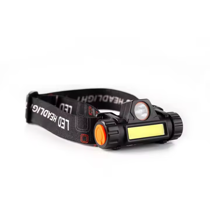 Linterna LED  Frontal Recargable, 4 en 1 Super Brillante, Linterna Cabeza con Luces de Advertencia Rojas, 2 Modos Luz, 30h de Tiempo Ejecución , Carga de la batería: a través de puerto USB, 200 lúmenes - 1