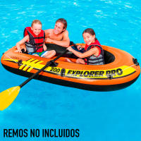 INTEX BARCO EXPLORER PRO 200, 196X102X33CM 3CAMARAS DE AIRE CUERDA DE AGARRE ALREDEDOR DE LA BARCA PARCHE DE REPARACION CALIDAD DE CONFIANZA OFICIAL GARANTIZADO - details 3