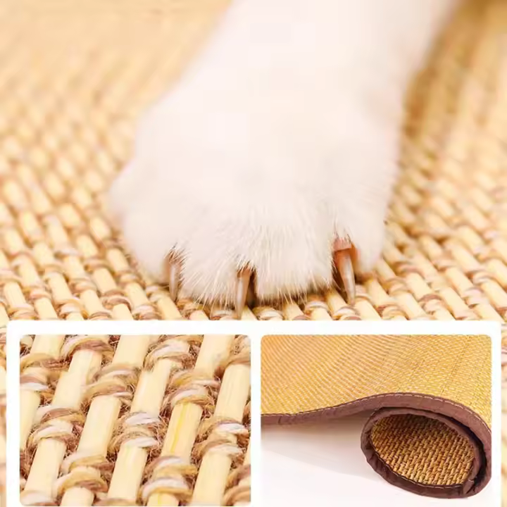 Protector De Sofá Antigolpes Para Gatos Placa De Afilado De Uñas Para Gatos Material De Bambú Juguete Fijo Para Gatos - 1