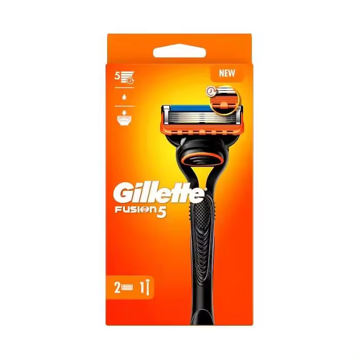Gillette Fusion5  Maquinilla De Afeitar Para Hombre, 1 Maquinilla De Afeitar Gillette , 2 Recambios Para Maquinilla De Afeitar, con Banda Lubricante para un Afeitado Apurado - 1